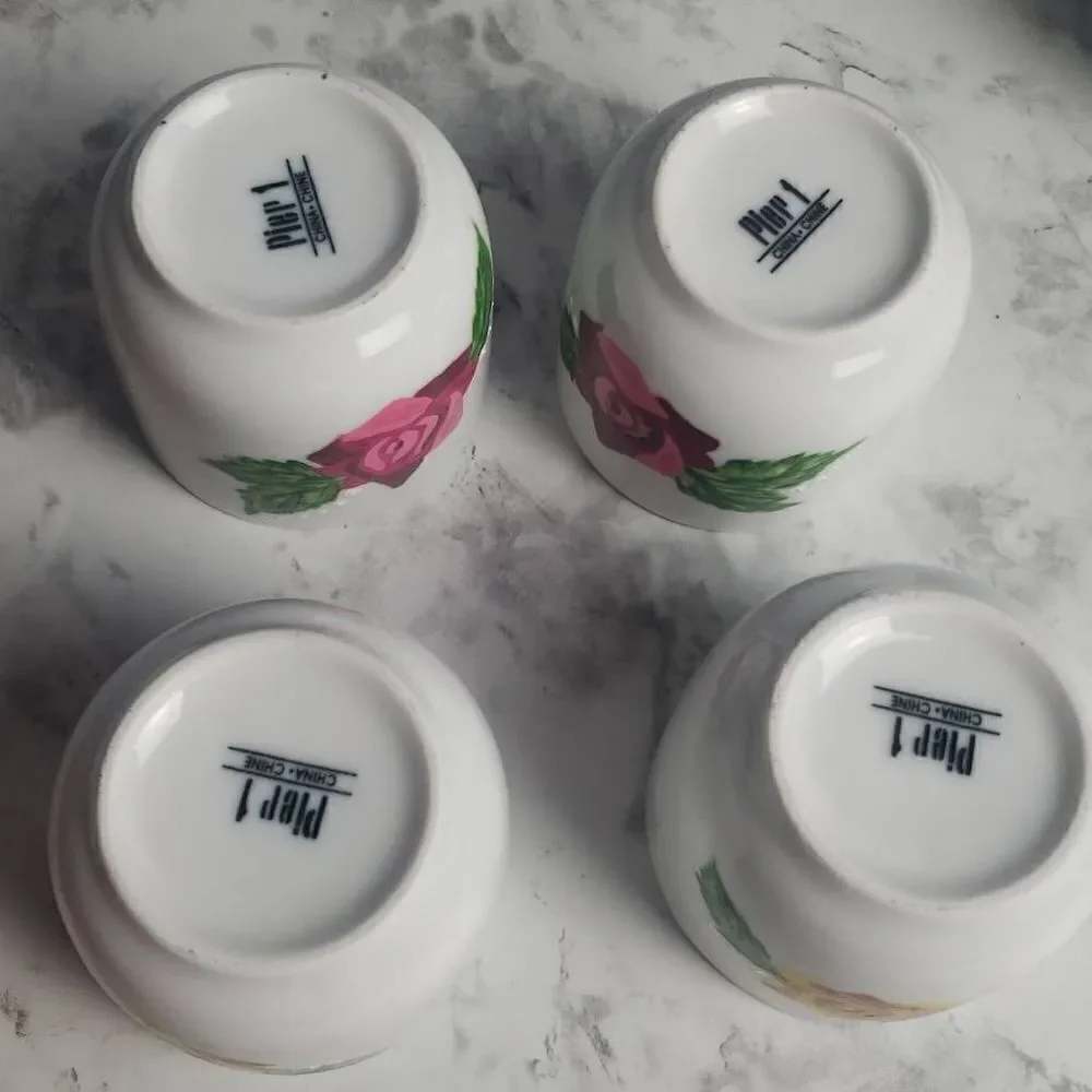 Pink and Yellow Floral Tea‎ Set by Pier One Imports